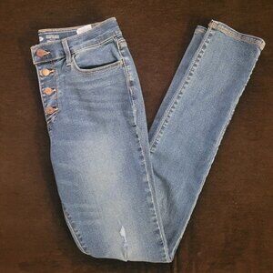 Old Navy Girls Rockstar Super Skinny Jeggings High Rise Blue Jeans - Size 16